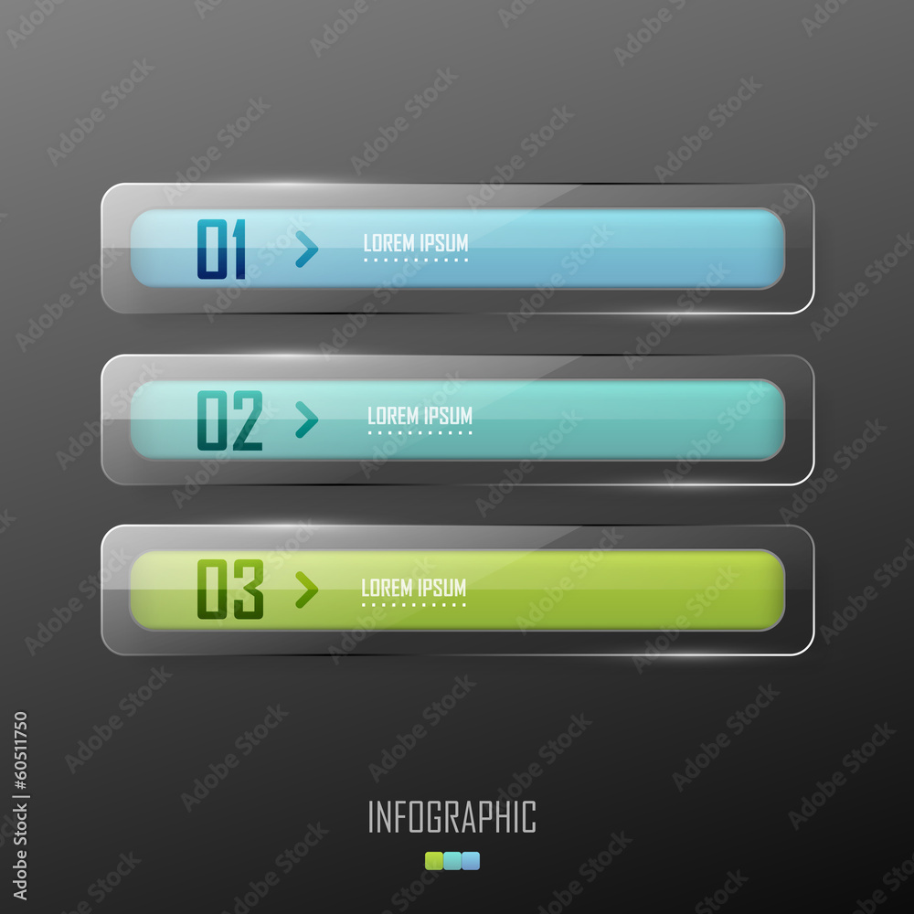 Vector colorful glass banners