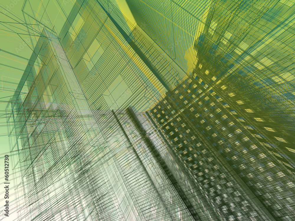 Obraz premium 3d render abstract modern architecture background