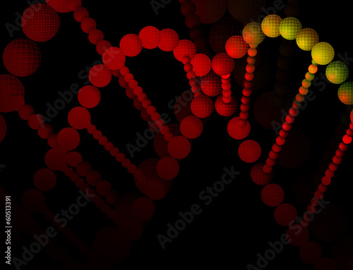 abstract vector illustration of a helical DNA