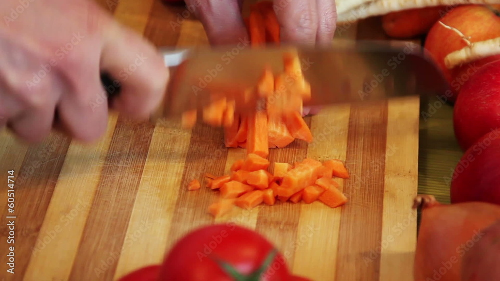 chopping carrots chopping carrots