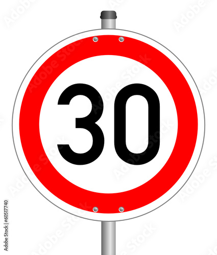 Tempolimit 30 Schild  #140120-svg10