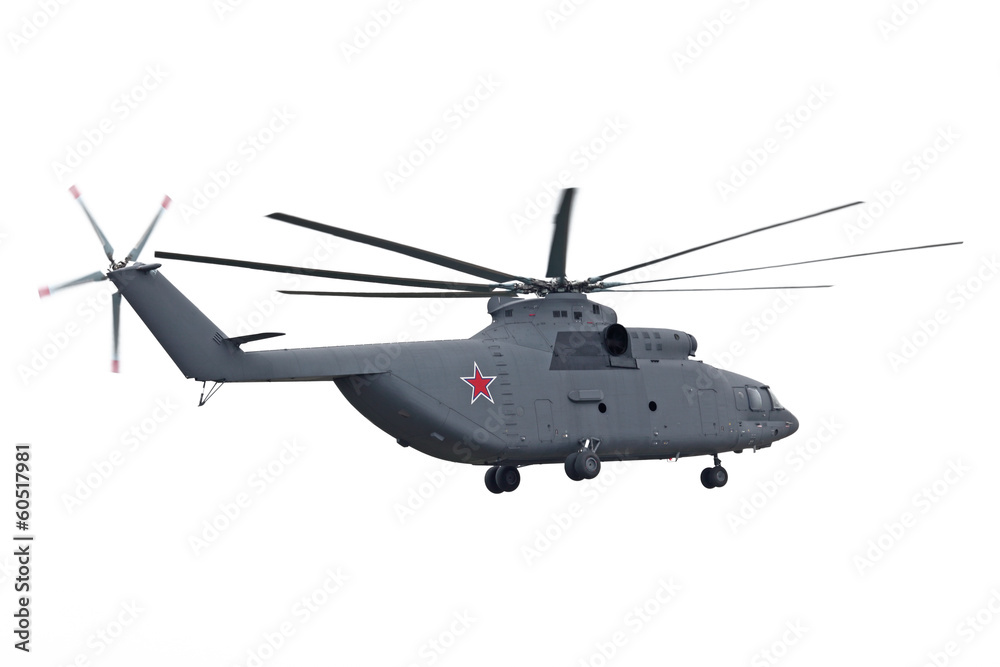 Cargo helicopter, isolated on white background Cargo helicopter, isolated on white background