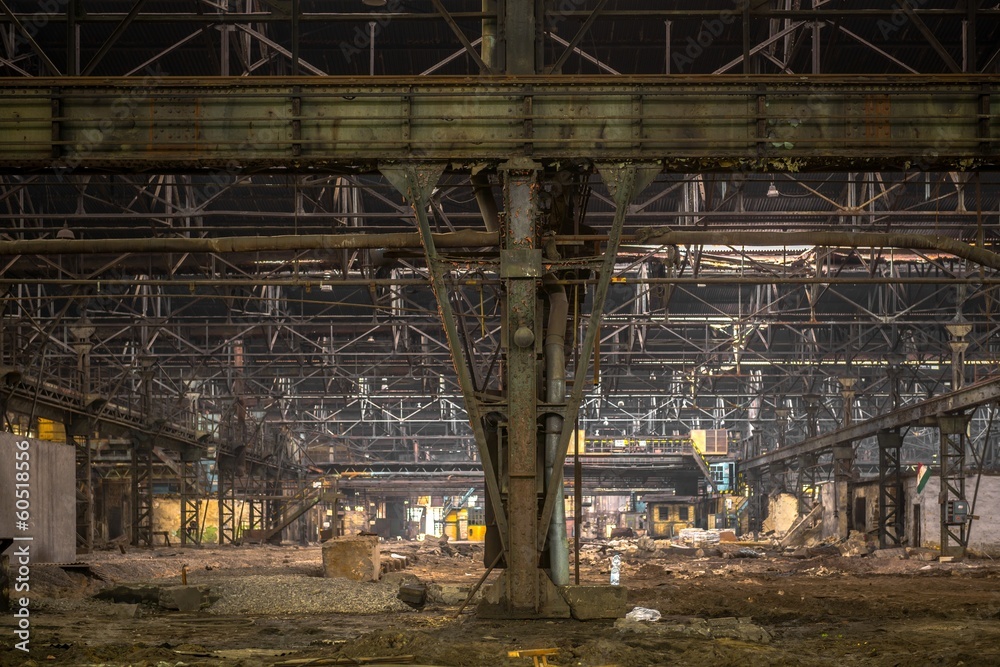 Large empty hall with concrete walls Large empty hall with concrete walls