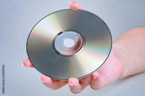 Girl holding a cd