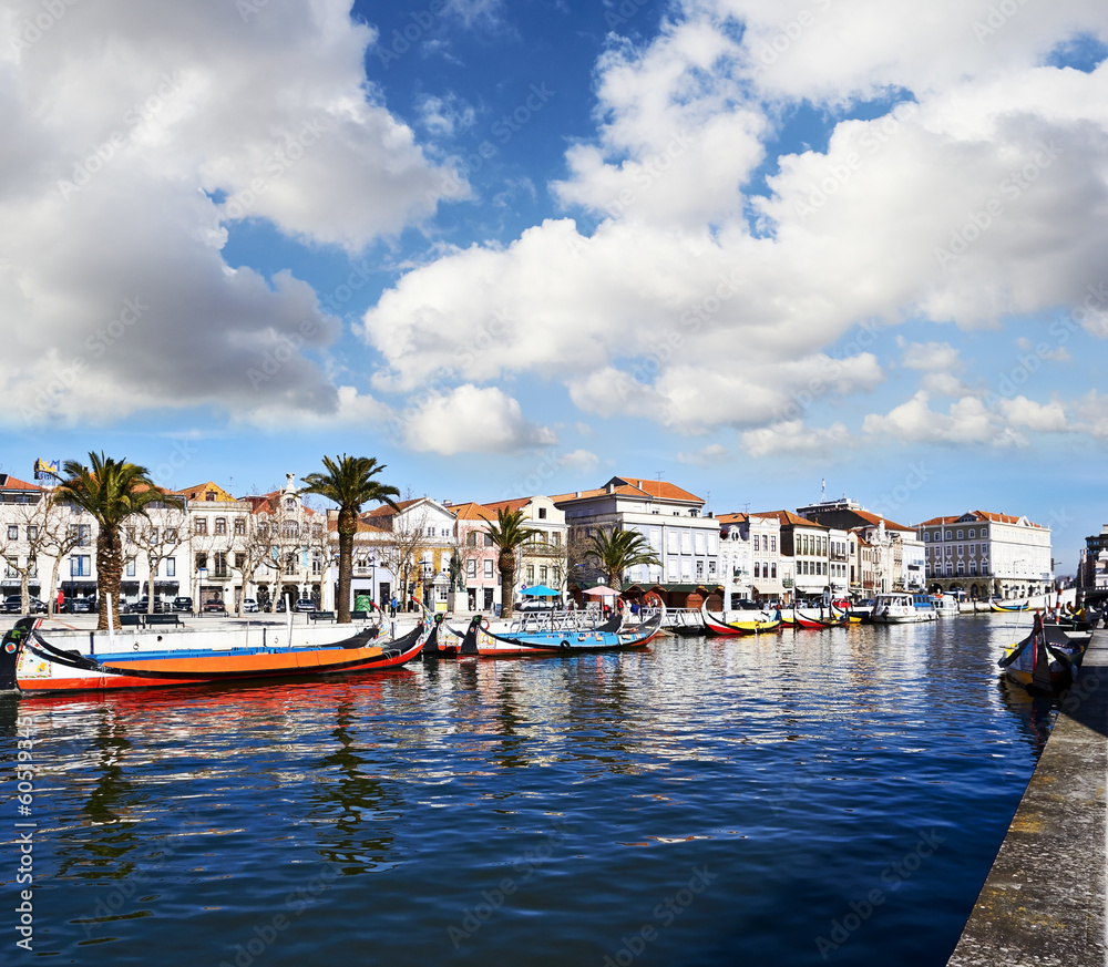 view from the canal of Aveiro, Portugal