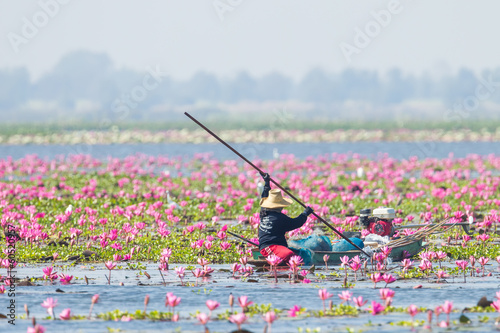 The Thai native fisherman finding some fish