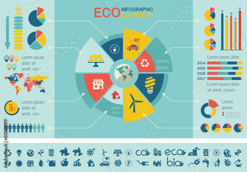 Flat Infographic Elements. Vector Illustration EPS 10.
