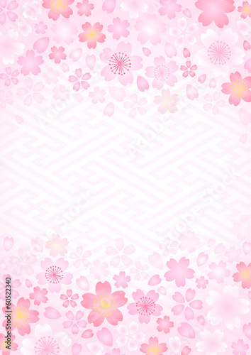 かわいいサクラ和柄背景