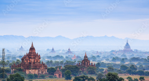 The Temples of bagan at sunrise, Bagan, Myanmar © lkunl