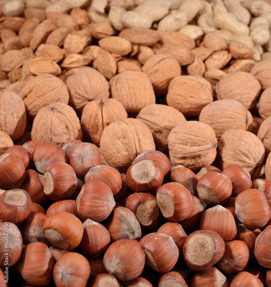 Assorted nuts background Assorted nuts background
