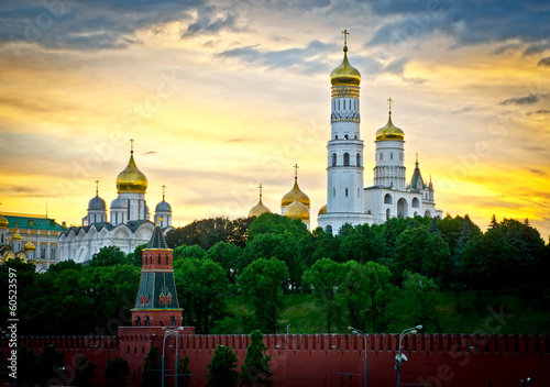 Fototapeta Cathedral and Ivan Great Bell Tower of the Moscow