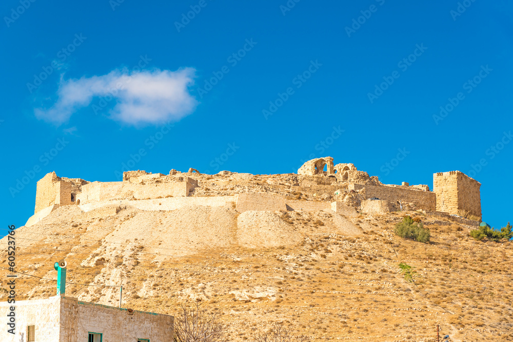 The Shoubak castle of a Crusader in Shawbak, Jordan.