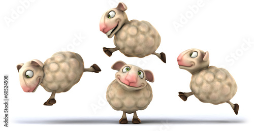 Canvastavla Sheeps jumping