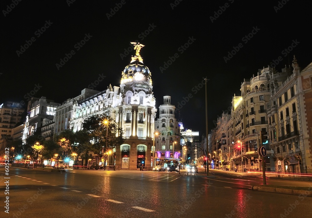 Fototapeta premium Gran Via, Madrid.