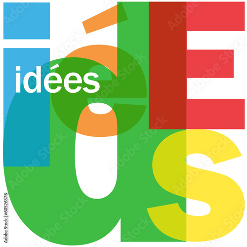 Mosaïque de Lettres "IDEES" (innovation solutions originalité)