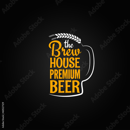 beer bottle glass house design menu background