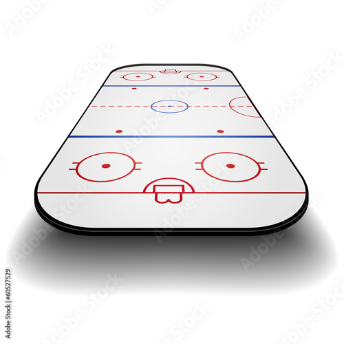 Canvas Print icehockey court perspective