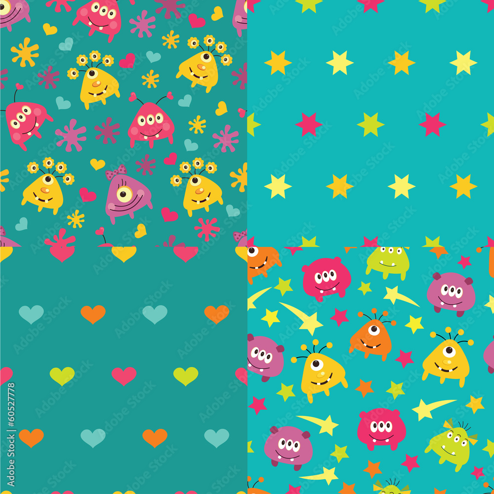 Set of patterns with monsters Set of patterns with monsters