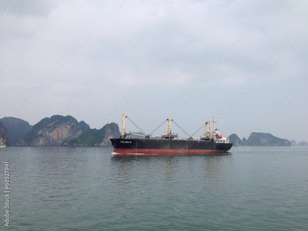 Big ship in Ha Long Bay