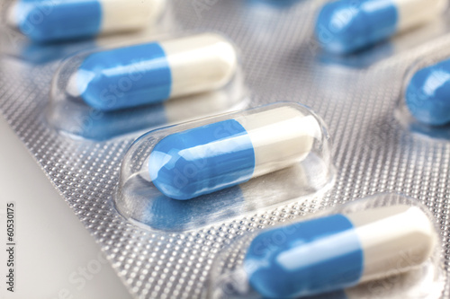 blue and white pills