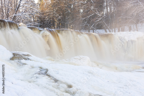 Frozen waterfall in Estonia