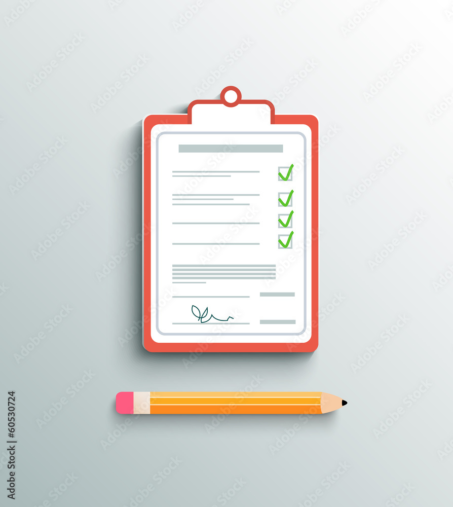 Flat design delivery signature clipboard Flat design delivery signature clipboard
