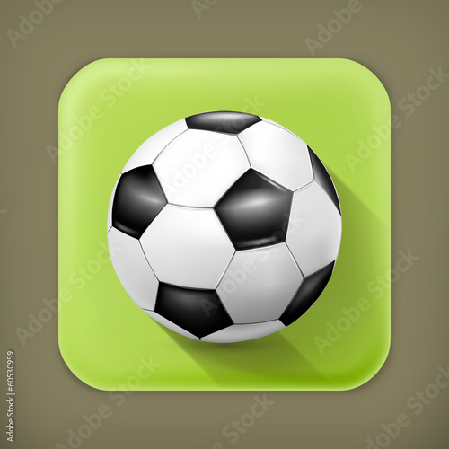 Soccer-ball  long shadow vector icon