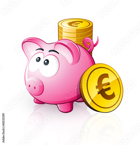 Cochon tirelire euro
