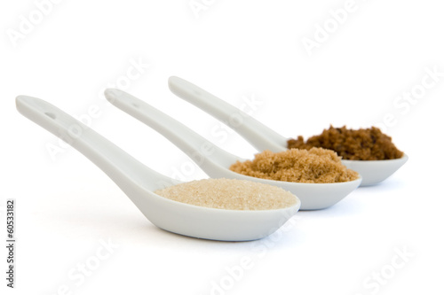 Canvas Print Three spoons of sugar - light, medium and dark