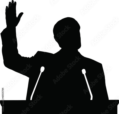Silhouette of politician