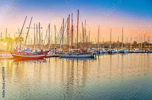 Tableau sur toile Port de plaisance.
