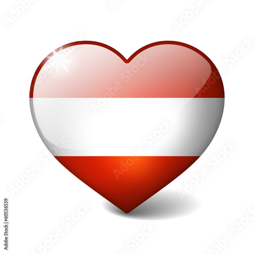 Austria 3d glass heart with realistic shadow Free Download Austria 3d glass heart with realistic shadow - GFXLoad