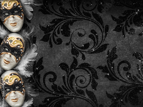 Vintage style dark masquerade background