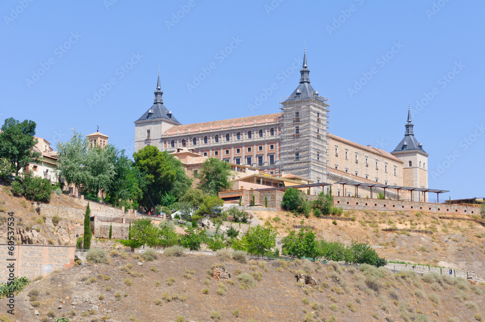 The Alcázar in the historic city of Toledo in Spain 