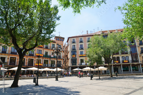 Plaza de Zocodover in the historic city of Toledo in Spain