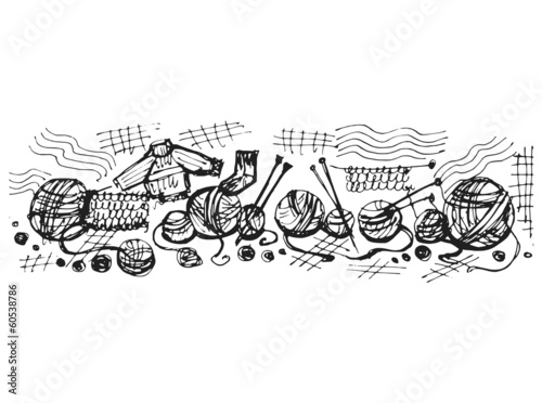 knitting wool threads