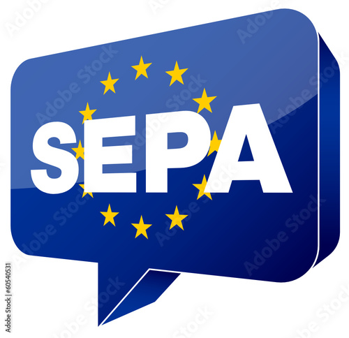 Speechbubble "SEPA" Blue