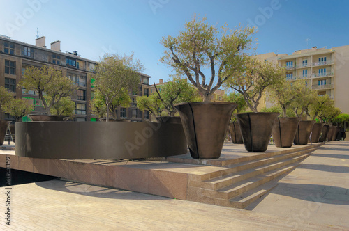 Olivenbäumchen in der Rue du Lacydon in Marseille