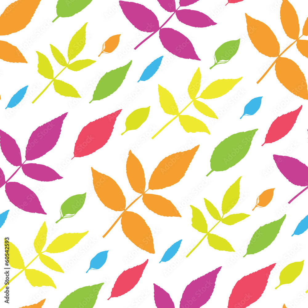Seamless pattern of colorful leaves Seamless pattern of colorful leaves