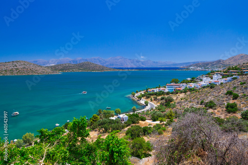 Scenery of Mirabello Bay on Crete, Greece