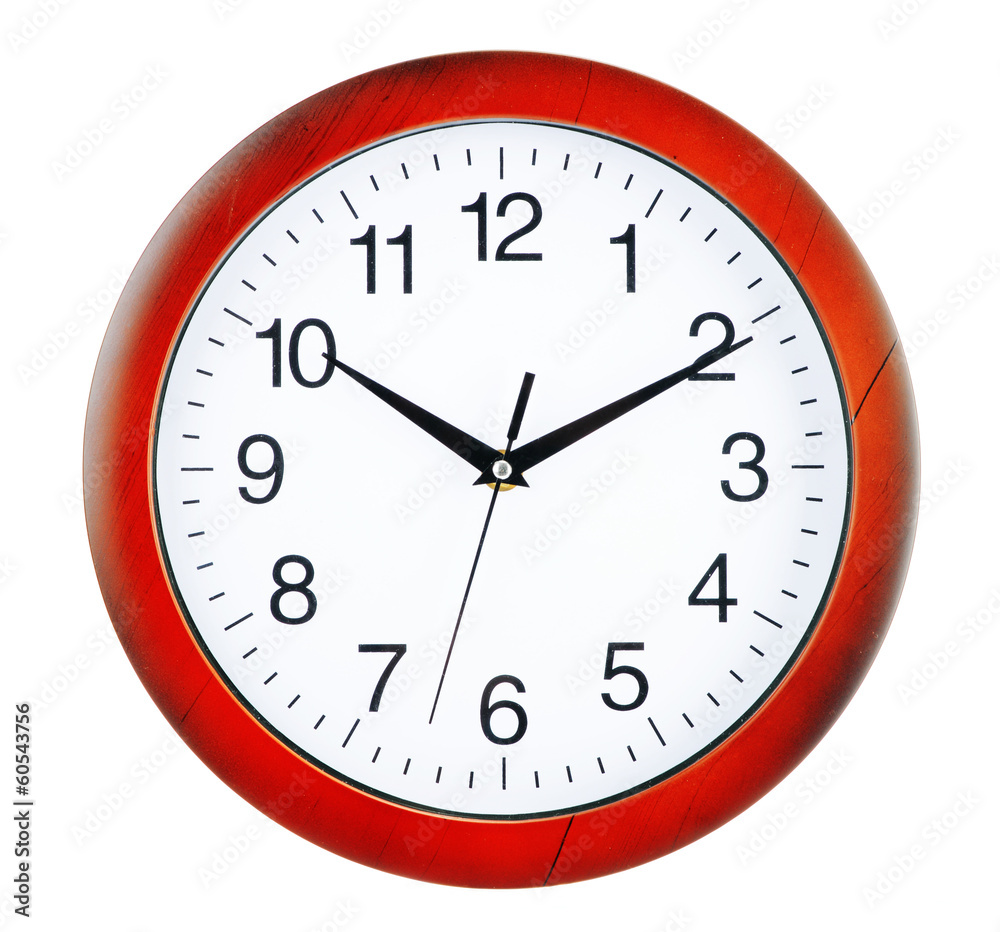 Wall clock isolated on white background Wall clock isolated on white background