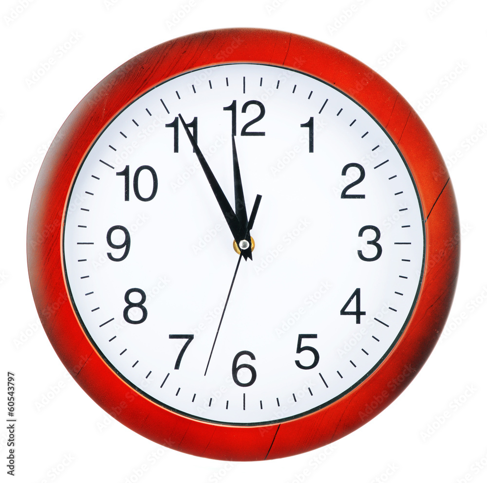 Wall clock isolated on white background Wall clock isolated on white background