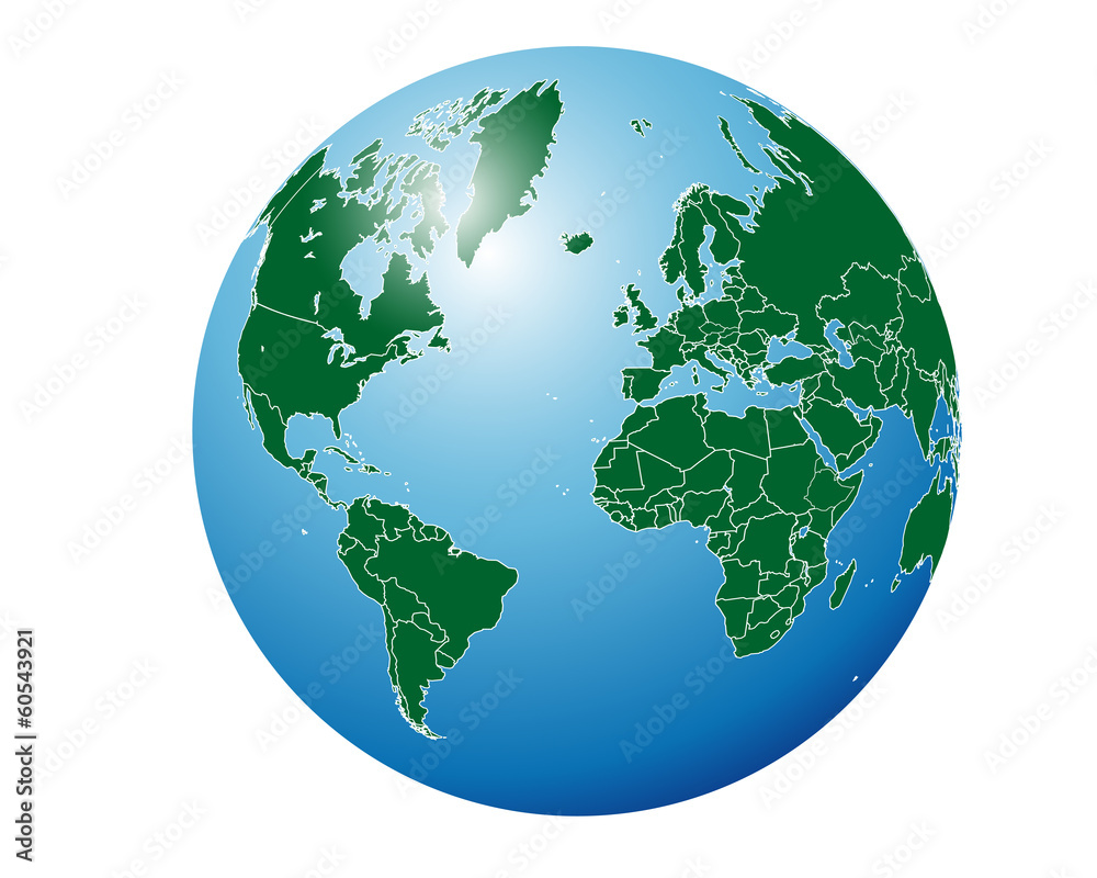 globe map of the world