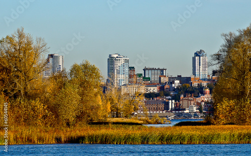 Samara from the other bank of the Volga River.