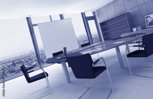 Contemporary meeting room with conference table © XtravaganT