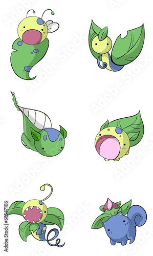 flower fantasy animals
