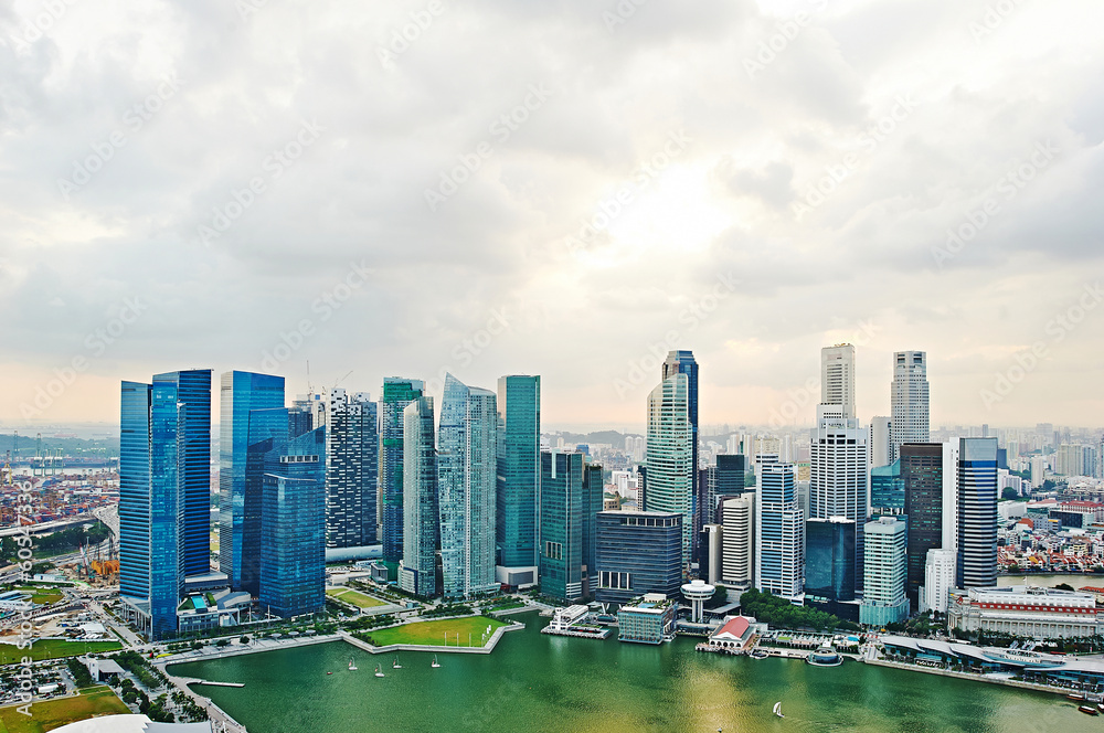 Obraz premium Singapore at sunset