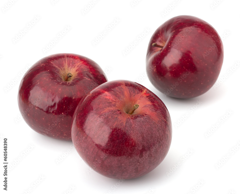 Obraz premium red apples isolated on white background
