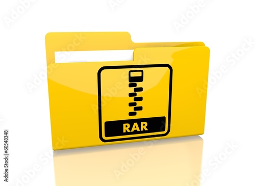 file folder with rar file symbol