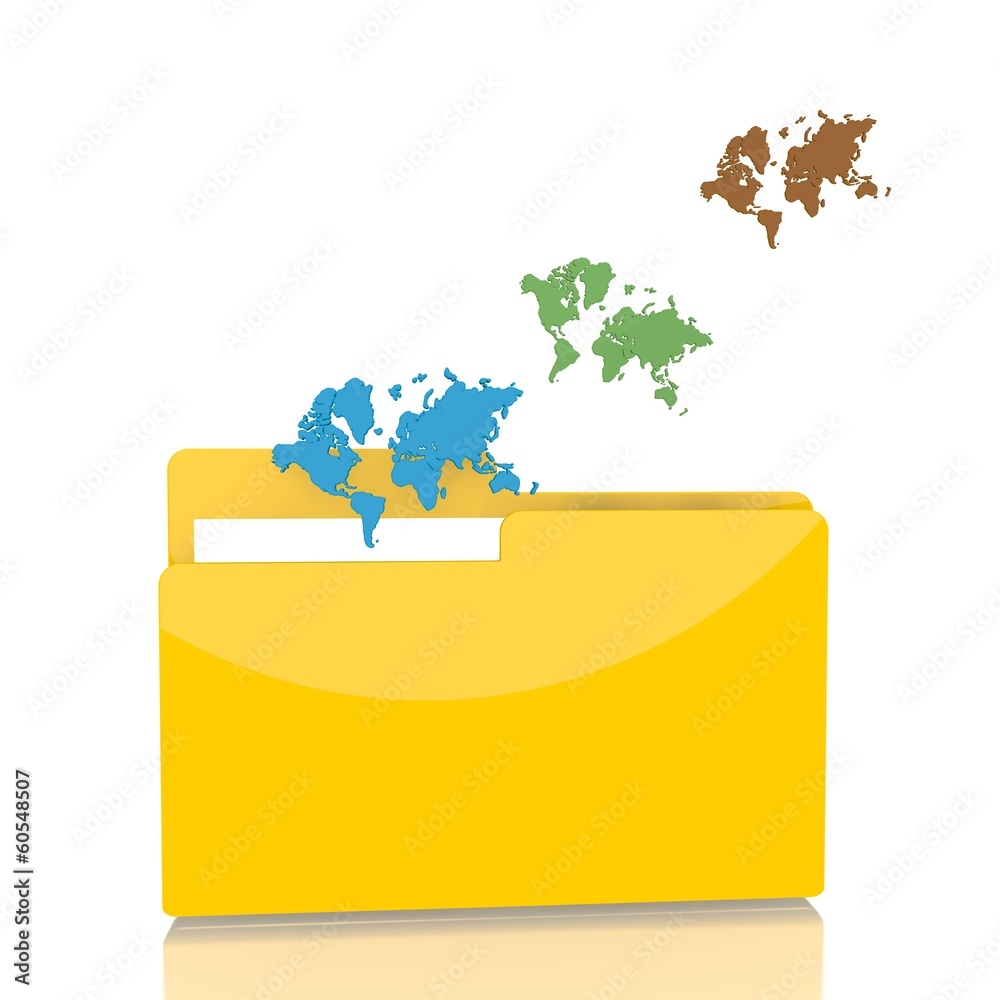 file folder with three international sign file folder with three international sign